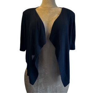 Lane Bryant Short Sleeve Open Front Cardigan, Black, Women’s Sz 18/20​